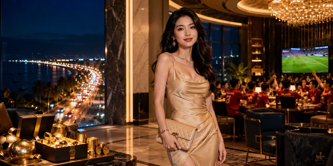 Người phụ nữ Phan Thiết theo dõi kết quả phân tích casino và đặt cược trực tuyến